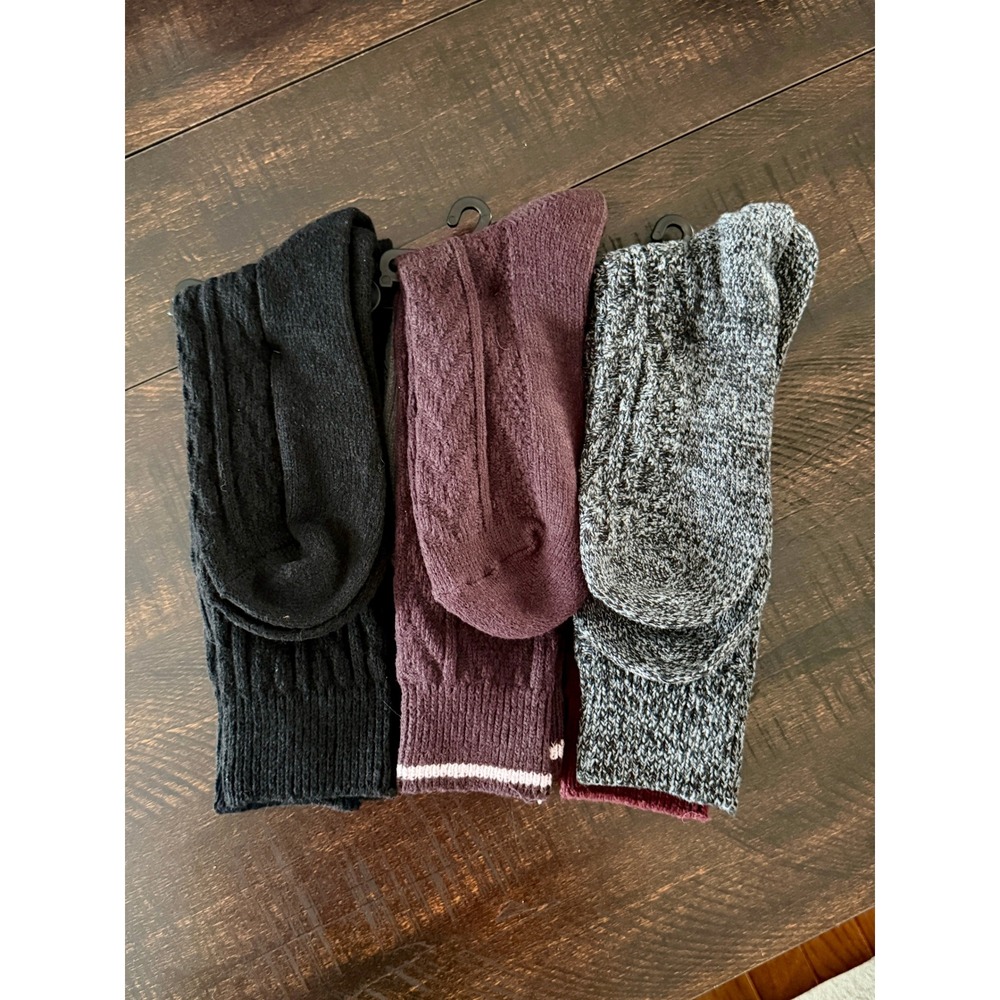NWT Muk Luks Women'sโ Tall Boot Socks โ Bundle of 6 (3 Packs) - Picture 2 of 4